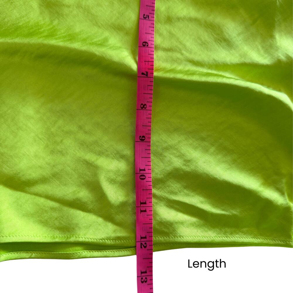 WILDFANG Empower Satin Cami Neon Green M NWT $68 - Picture 5 of 5